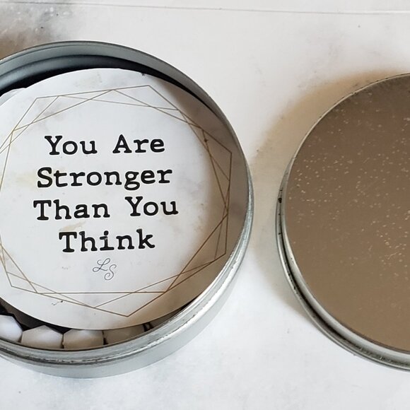 You Are Stronger Than You Think White Bead Stack Bracelets Inspirational Gift - Picture 3 of 6